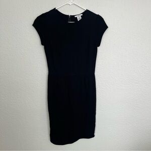 Bar III Black Cap Sleeve Mini Asymmetrical Dress